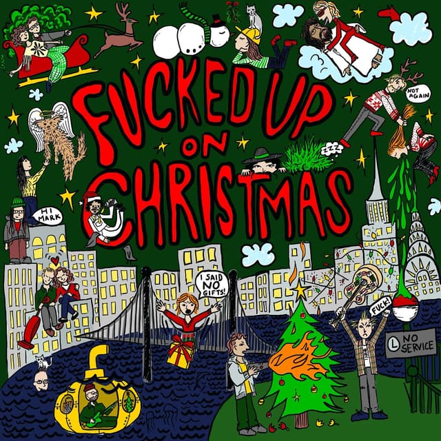 Green Christmas single artwork
